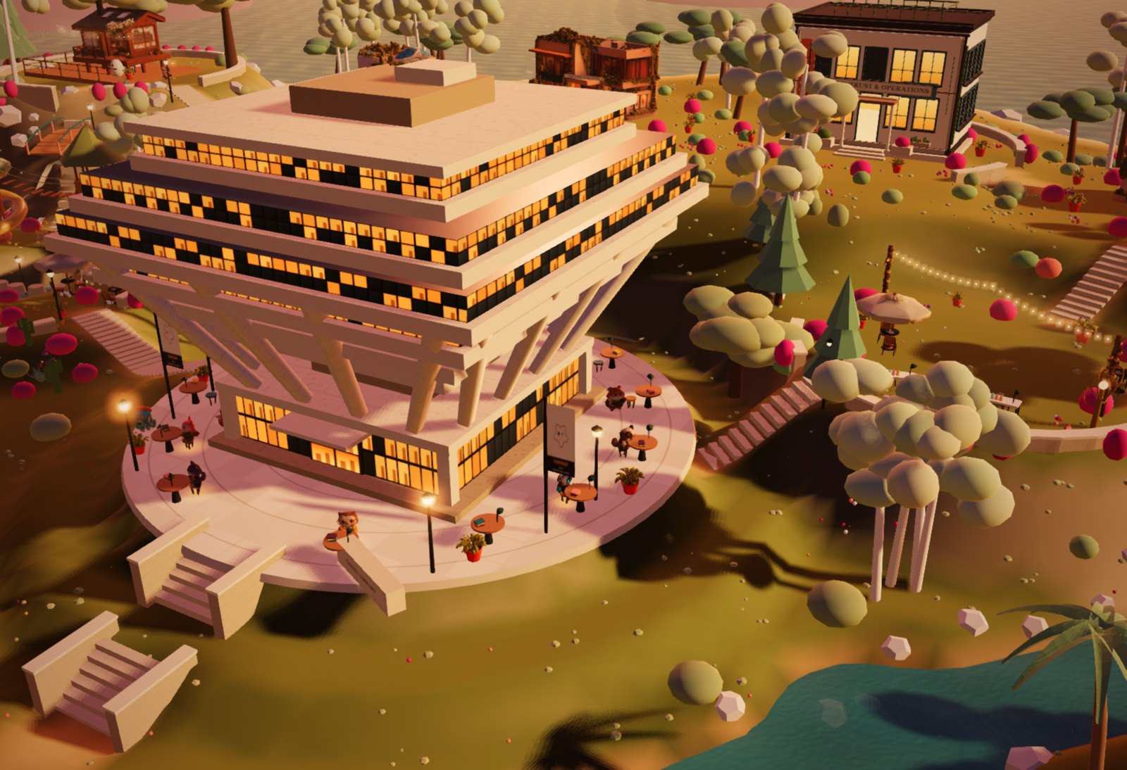 Geisel Library rebuilt in 3D on the Agent City campus